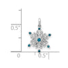 Blue and White Diamond Snowflake Pendants