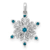 Blue and White Diamond Snowflake Pendants