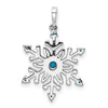 Blue and White Diamond Snowflake Pendants