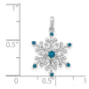 Blue and White Diamond Snowflake Pendants