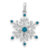 Blue and White Diamond Snowflake Pendants