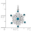 Blue and White Diamond Snowflake Pendants