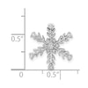 14k White Gold 1/6 carat Diamond Snowflake Chain Slide