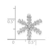 14k White Gold Diamond Snowflake Chain Slide