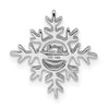 14k White Gold Vibrant Moving Diamond Snowflake Chain Slide