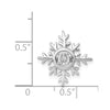 14k White Gold Vibrant Moving Diamond Snowflake Chain Slide