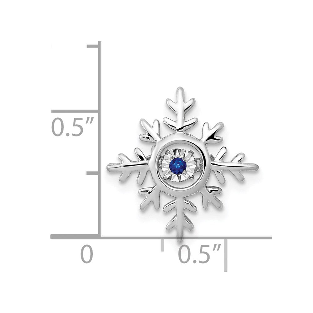 Vibrant Sapphire or Diamond Snowflake Chain Slides