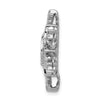 14k White Gold 3/8 carat Lab Grown Diamond VS/SI+ G+ Complete Vibrant Snowflake Chain Slide Pendant