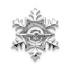 14k White Gold 3/8 carat Lab Grown Diamond VS/SI+ G+ Complete Vibrant Snowflake Chain Slide Pendant