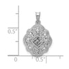 14k White Gold 1/8 carat Diamond Vintage Pendant