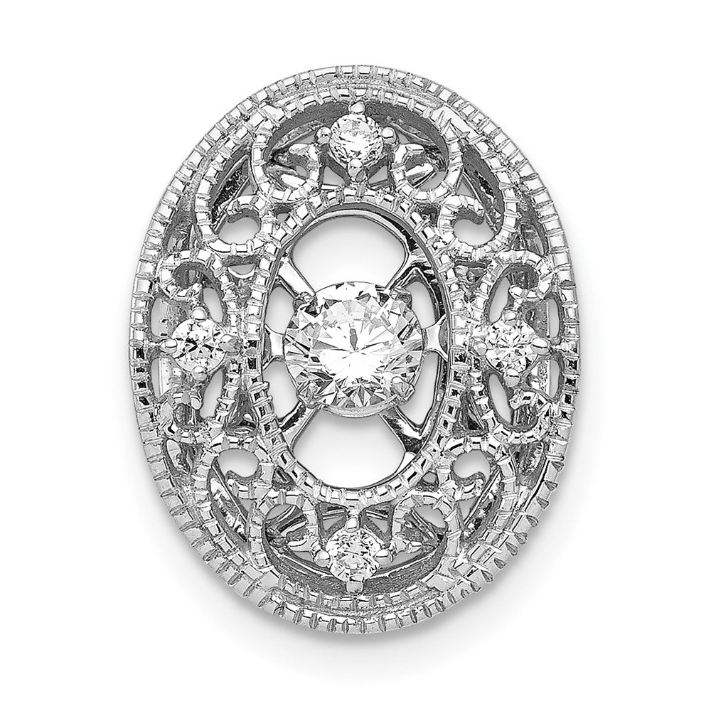 Vibrant Diamond Oval Slide Pendants