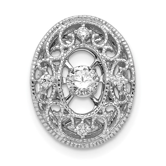 Vibrant Diamond Oval Slide Pendants