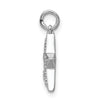 14k White Gold 1/20 carat Diamond Star Charm