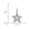 14k White Gold 1/20 carat Diamond Star Charm