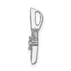 14k White Gold Diamond Star Chain Slide