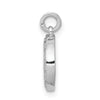 14k White Gold Diamond Moon Charm