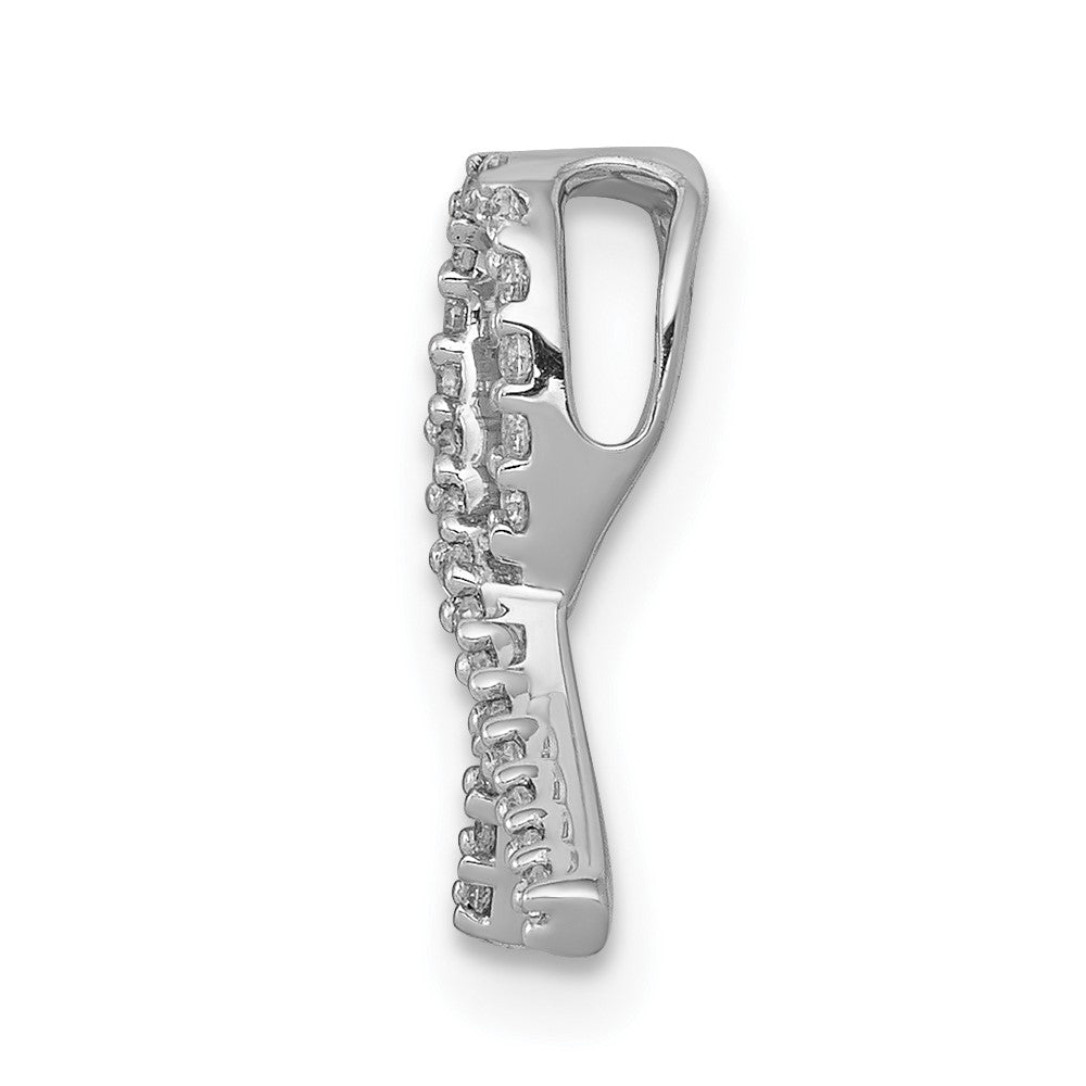 Pink Sapphire or Diamond Slide Pendants