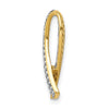 14k 1/3 carat Diamond Awareness Ribbon Chain Slide