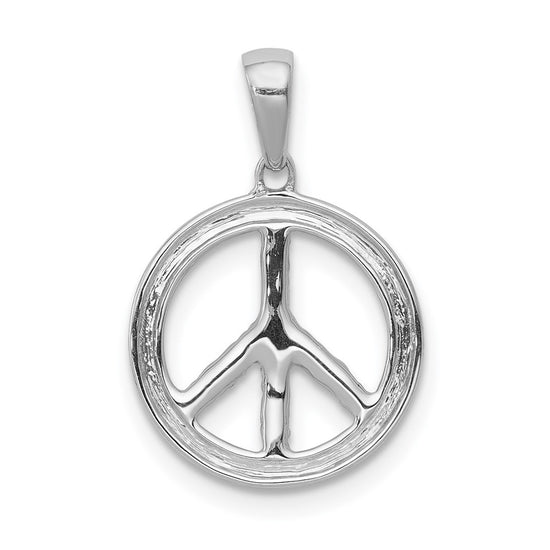 Gold Polished Peace Sign Pendants