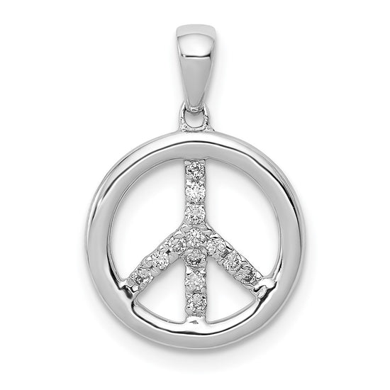 Gold Polished Peace Sign Pendants