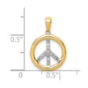 Gold Polished Peace Sign Pendants
