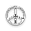 14k White Gold 1/6 carat Diamond Peace Sign Chain Slide