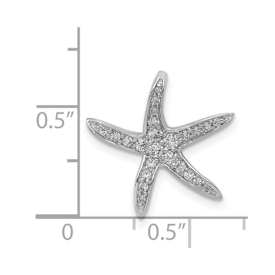Diamond Starfish Chain Slide Pendants