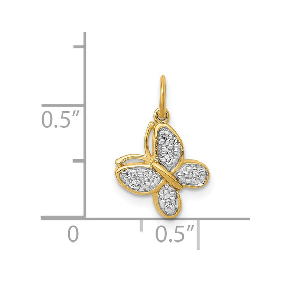 Gold Polished Butterfly Pendants
