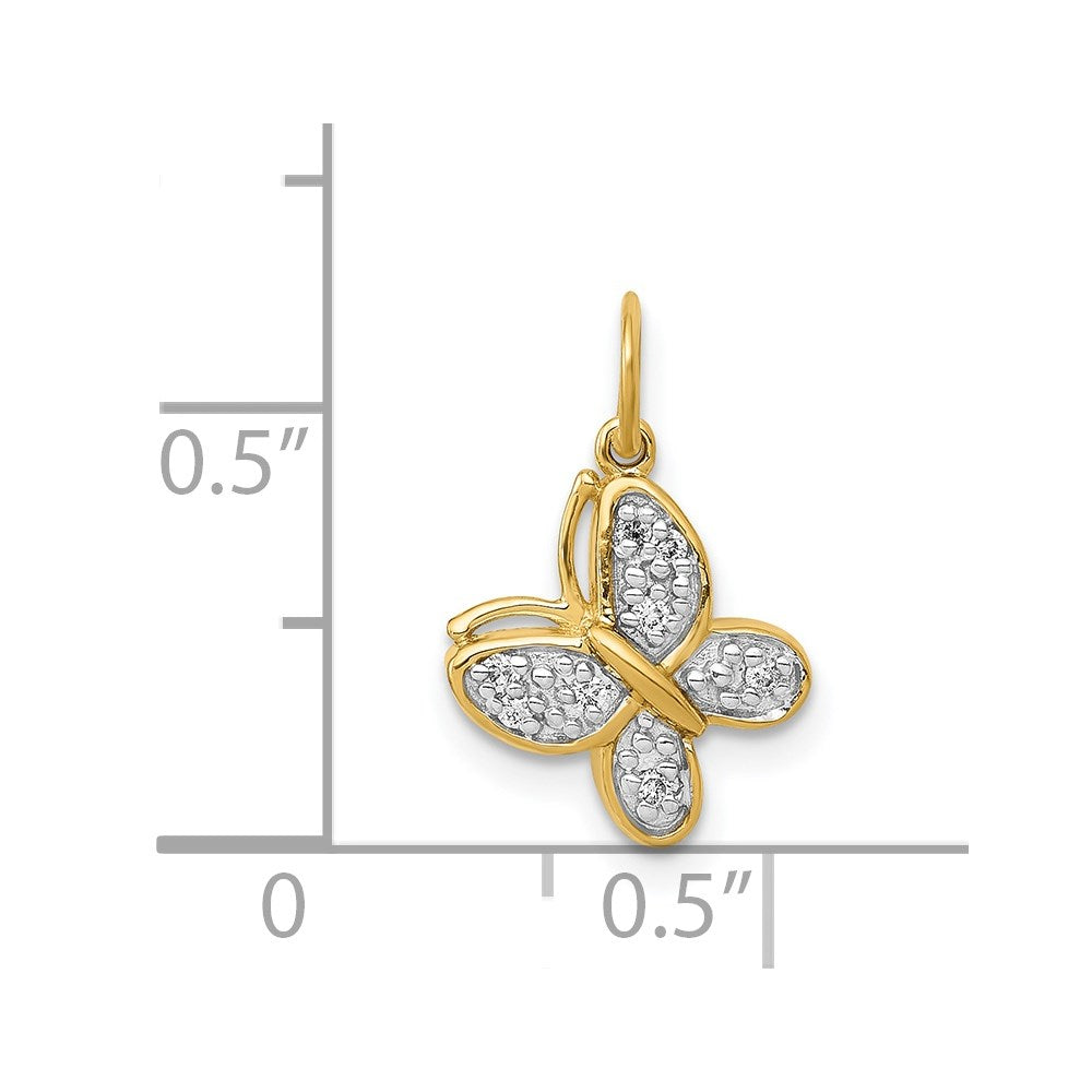 Gold Polished Butterfly Pendants