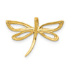 14k Diamond with Rhodium Accent Dragonfly Chain Slide