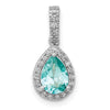 Gold Diamond and Gemstone Pear Pendant