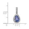 Gold Diamond and Gemstone Pear Pendant