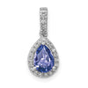 Gold Diamond and Gemstone Pear Pendant