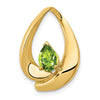 14k 7x5mm Pear Peridot Slide Fits up to 8mm Regular/Fancy/Reversible Omega