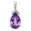 Pear Gemstone & Diamond Pendants