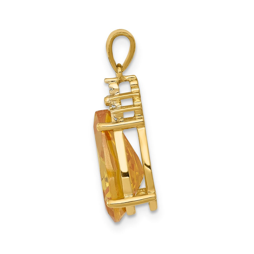 Pear Gemstone & Diamond Pendants