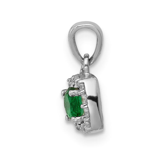Gemstone and Diamond Square Halo Pendants