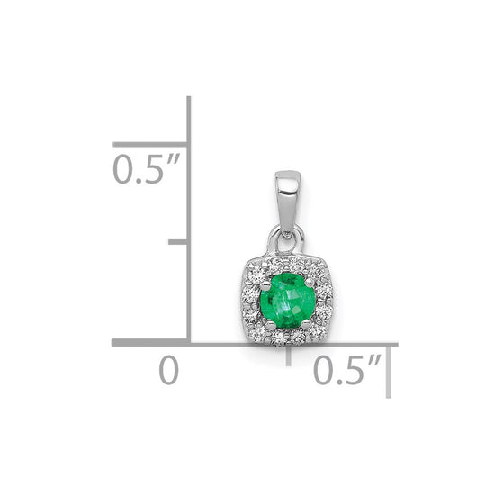 Gemstone and Diamond Square Halo Pendants