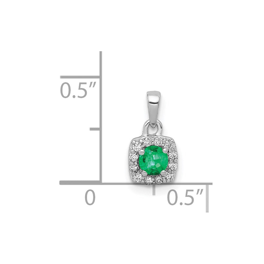 Gemstone and Diamond Square Halo Pendants