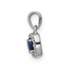 Gemstone and Diamond Square Halo Pendants