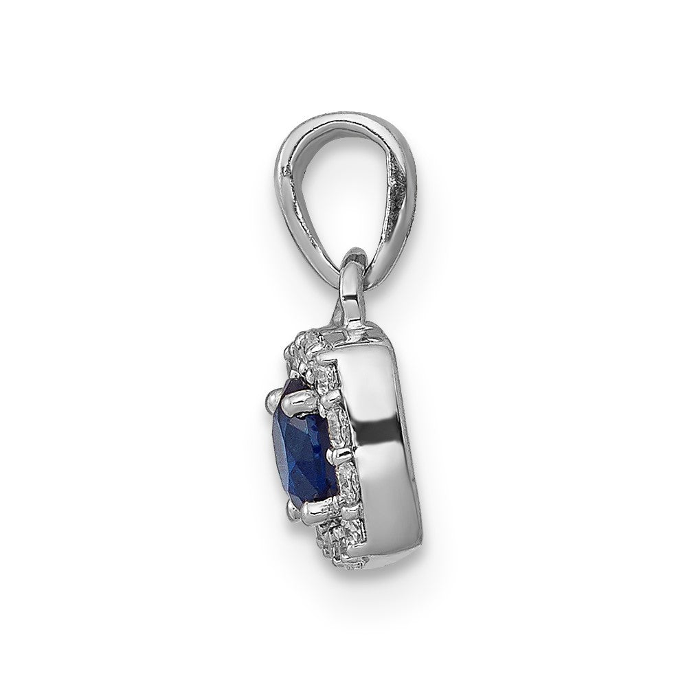 Gemstone and Diamond Square Halo Pendants