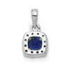 Gemstone and Diamond Square Halo Pendants
