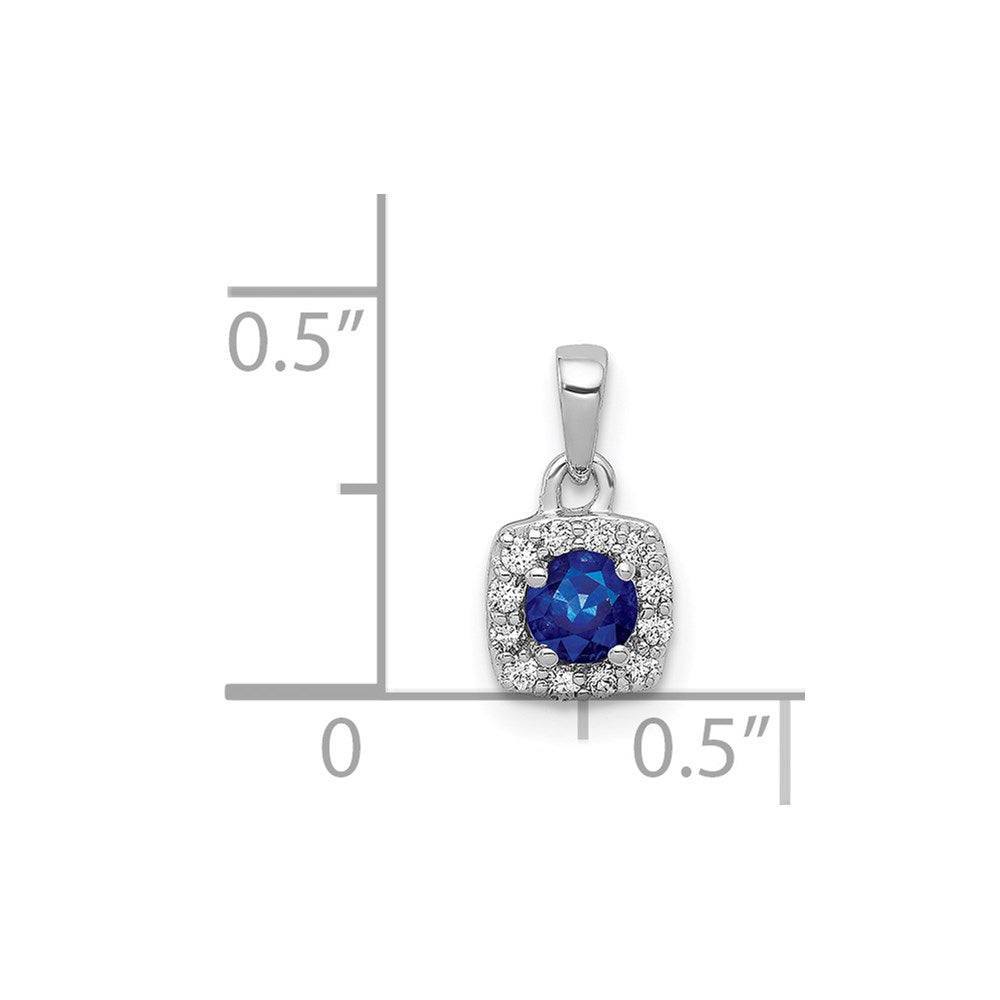 Gemstone and Diamond Square Halo Pendants