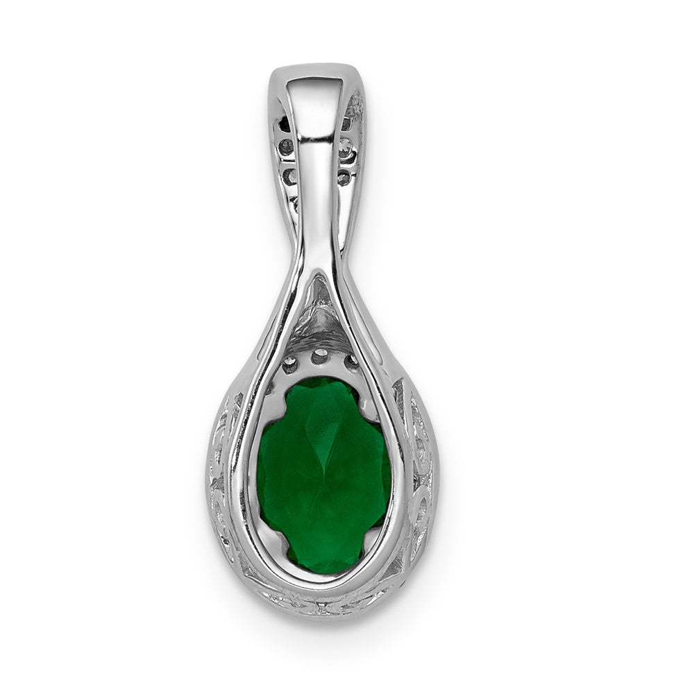 Oval Gemstone and Diamond Halo Pendants