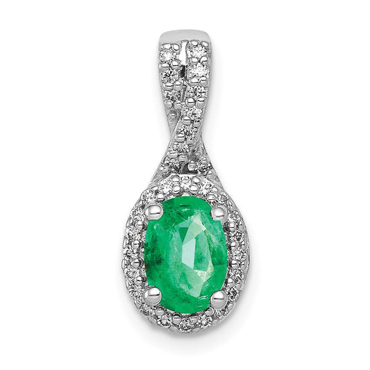 Oval Gemstone and Diamond Halo Pendants