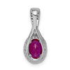Oval Gemstone and Diamond Halo Pendants