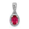 Oval Gemstone and Diamond Halo Pendants