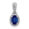 Oval Gemstone and Diamond Halo Pendants