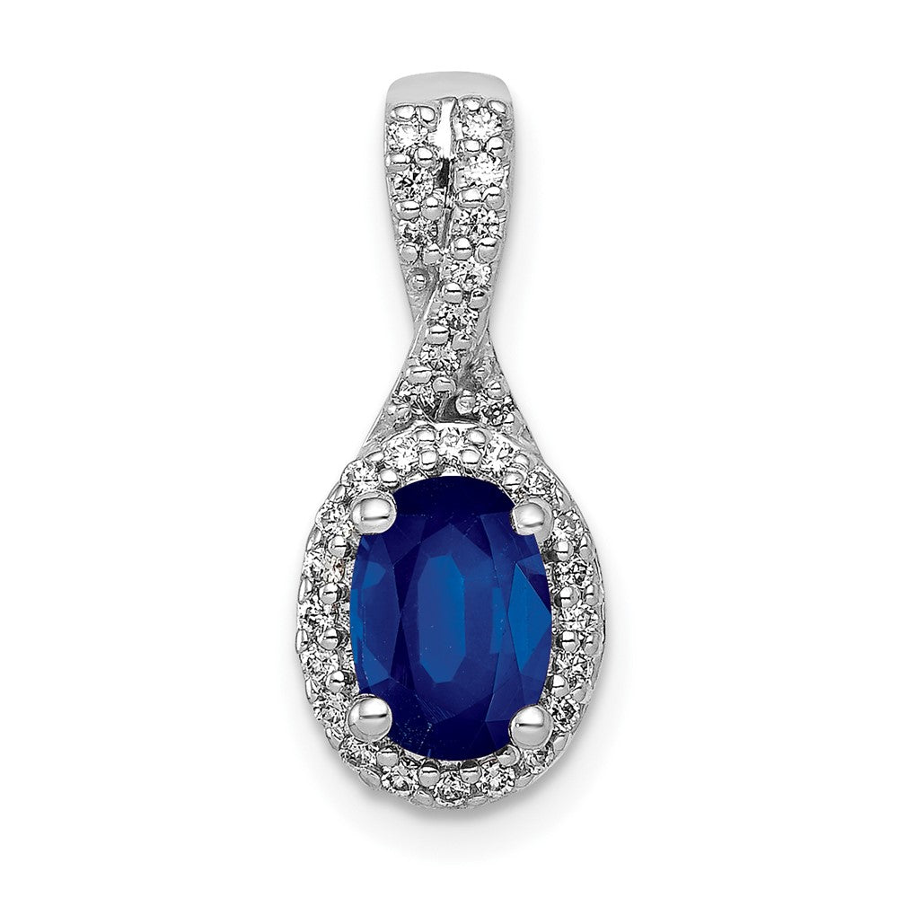 Oval Gemstone and Diamond Halo Pendants