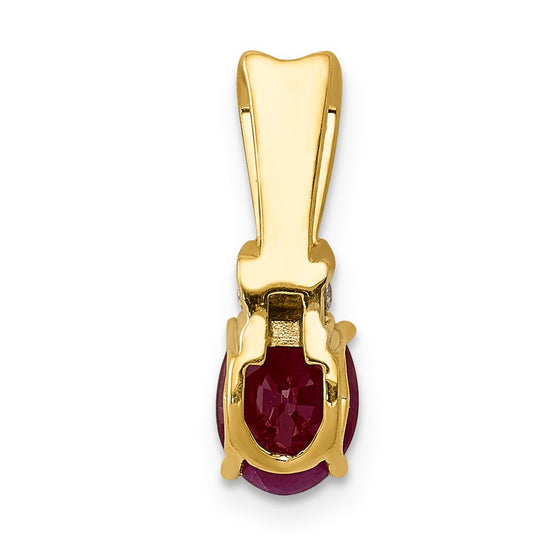 Oval Gemstone & Diamond Pendants